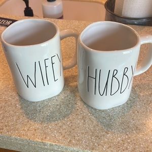 Hubby and Wifey Rae Dunn Coffee Mugs.